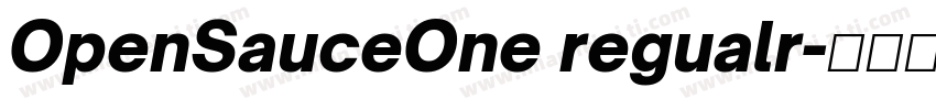 OpenSauceOne regualr字体转换